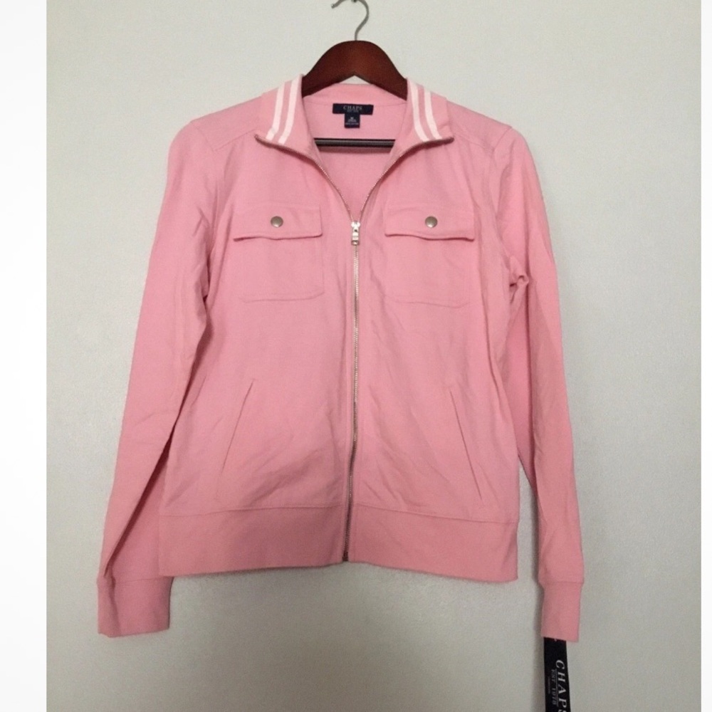 NWT Chaps Full Zip Performance Jacket Pockets $80